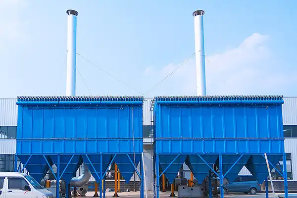 案例:高效脉冲袋式除尘器设备安装在客户厂区