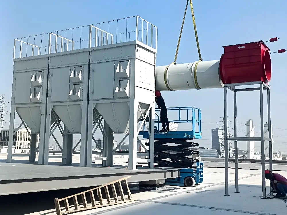 郑州除尘设备安装工程案例现场照片