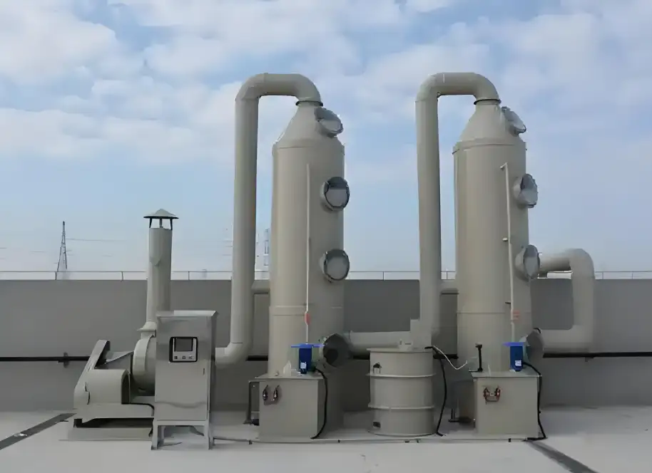 制药厂废气处理设备现场安装图