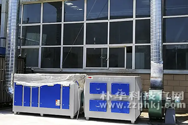 案例:高效有机废气净化设备UV光氧催化设备安装在客户厂区