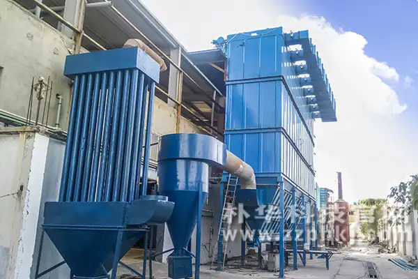 案例:气箱脉冲袋式除尘器设备安装在非洲废旧电池回收客户厂区