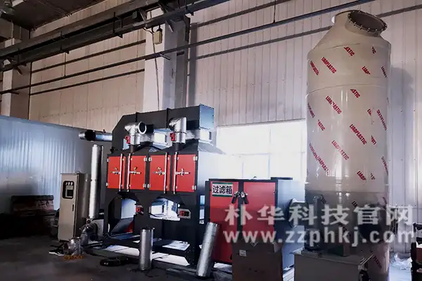 废气处理设备安装在客户厂区