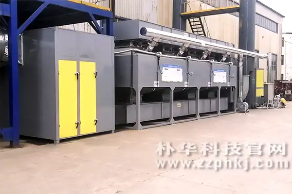 活性炭吸附+催化燃烧设备安装在客户厂区 活性炭吸附+催化燃烧设备安装在客户厂区